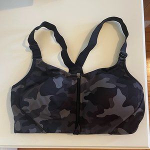 Women's High Support Mesh Back Zip-Front Sports Bra